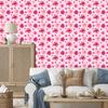 Powder Pink and Coral Flowers Wallpaper for Living Room and Bedroom 50x1000