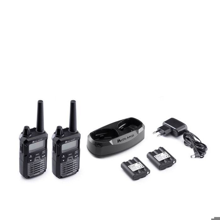 Paire de talkie walkie MIDLAND XT70 Pro twin - Avec batterie, chargeur, et clip ceinture - C1465
