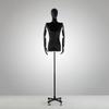 Korean Style Black Off-Shoulder Women's Half Body Mannequin with Right Angle Shoulder and Full Body Display Stand