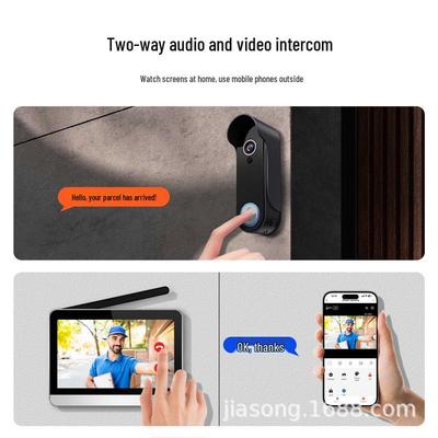 Sonerie video inteligentă HD wireless de joasă putere 2025 cu conectivitate la telefon și aplicația Tuya