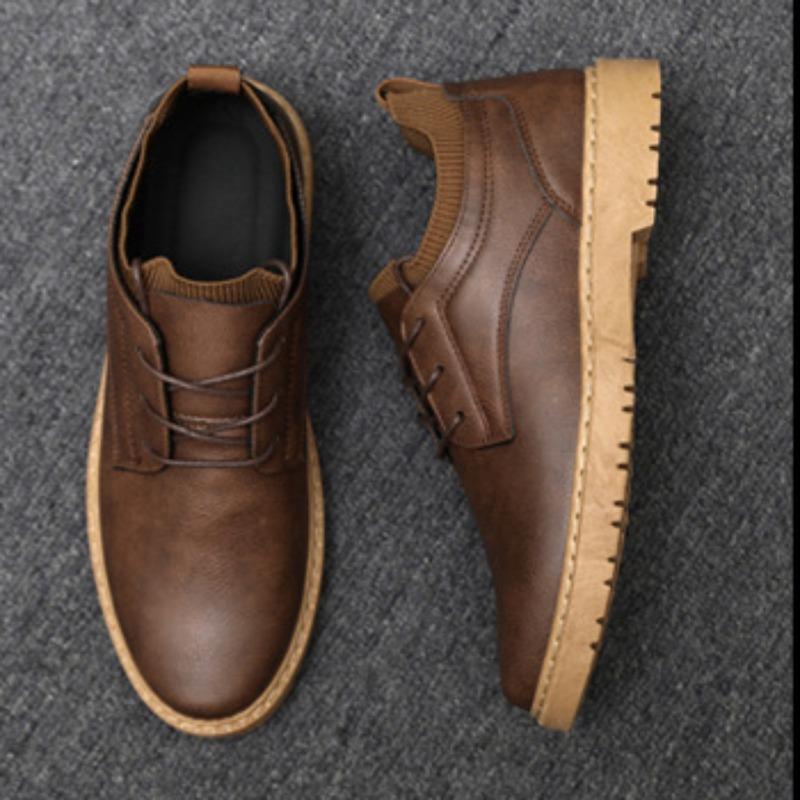 Fashion Men's Leather Shoes Classics Solid Color Business Casual Shoes Comfortable Driving Shoes Man Moccasins Men Formal Dress Footwear