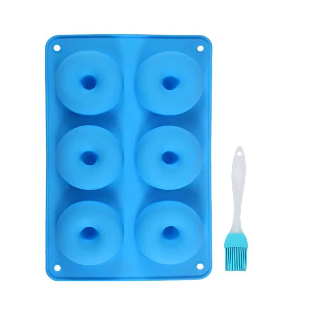 1/2pcs 6 Holes Donut Mold Silicone Chocolate Mold Non-Stick Candy Muffins Doughnut Baking Pan Bakeware Tool