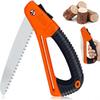 Folding Hand Saw 8 Inch with Safety Hand Guard, Heavy Duty Pruning Saw for Tree Trimming & Camping