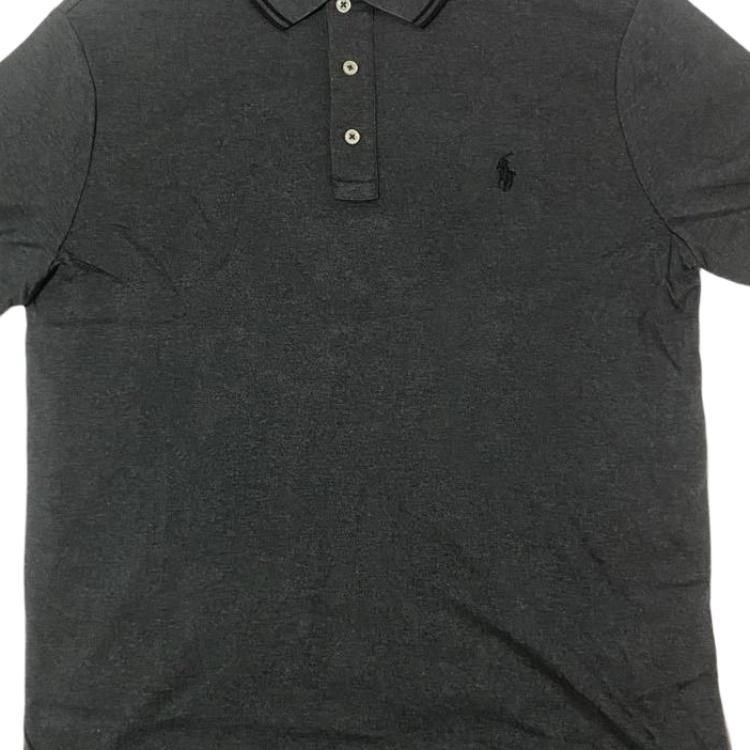 Polo Ralph Lauren Printed Polo Collar Short Sleeve Polo Shirt Men Tops Dark-Gray 710766488-005