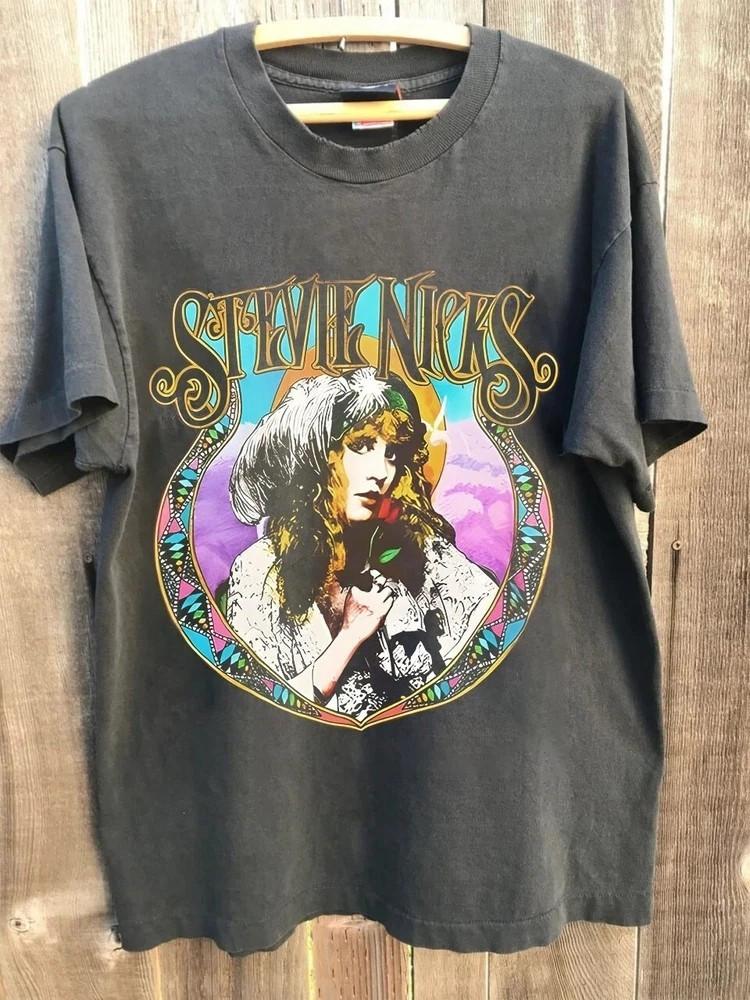 Stevie Nicks Vintage Tour Graphic T Shirt Charcoal S-5XL L