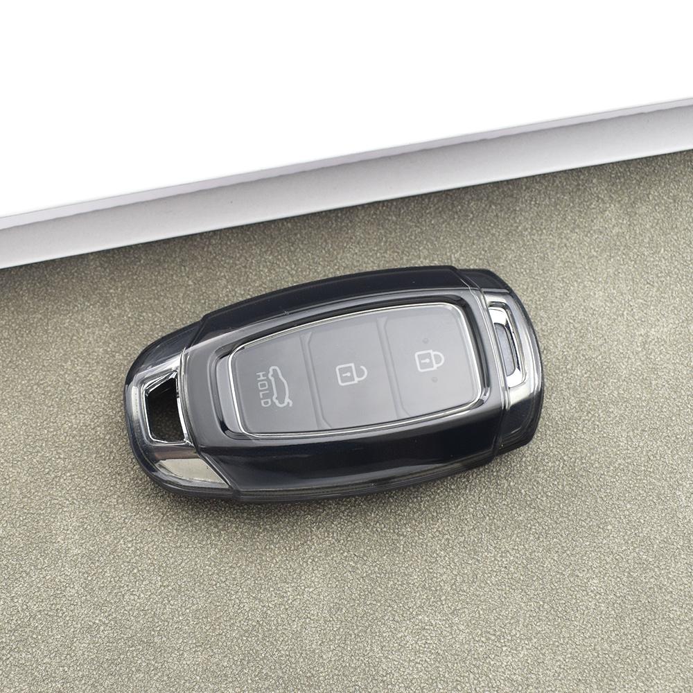 Transparent TPU Keyless For Hyundai Solaris Azera I30 Ix35 KONA Encino Grandeur Ig Accent Santa Fe Palisade Car Key Case Cover