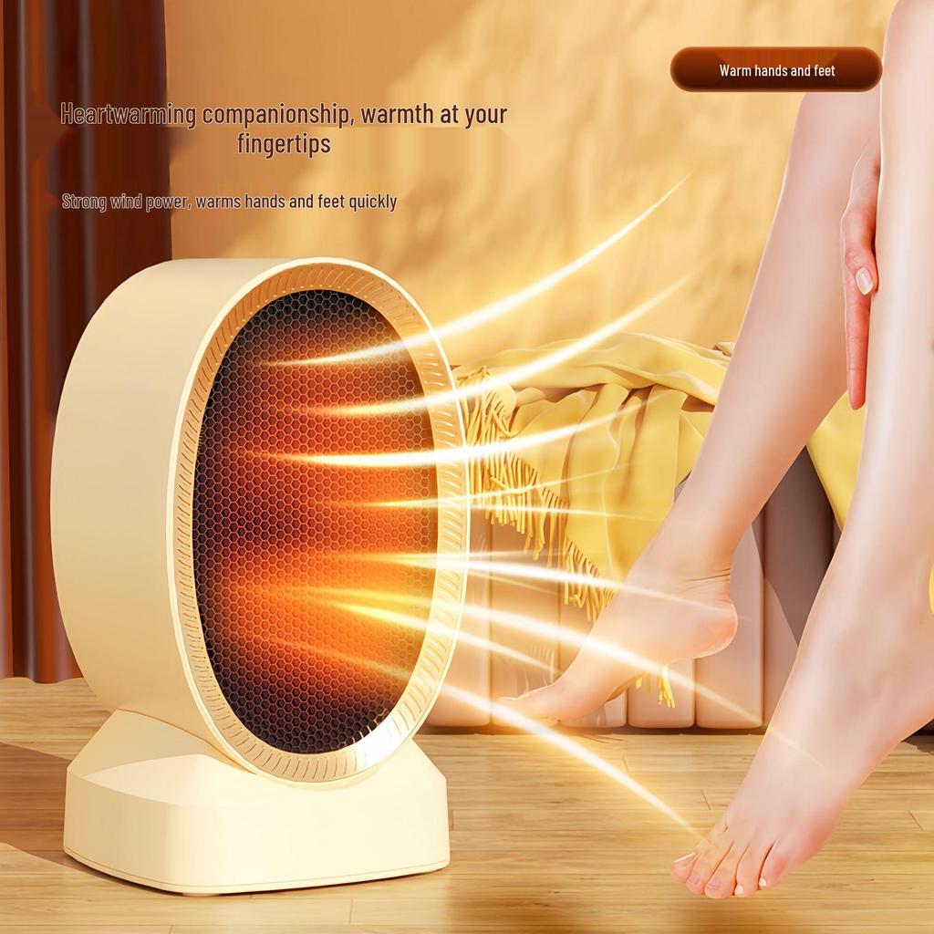 Quick Heat PTC Electric Fan Heater for Living Room & Bedroom - Low Noise, Safe Tip-Over Feature