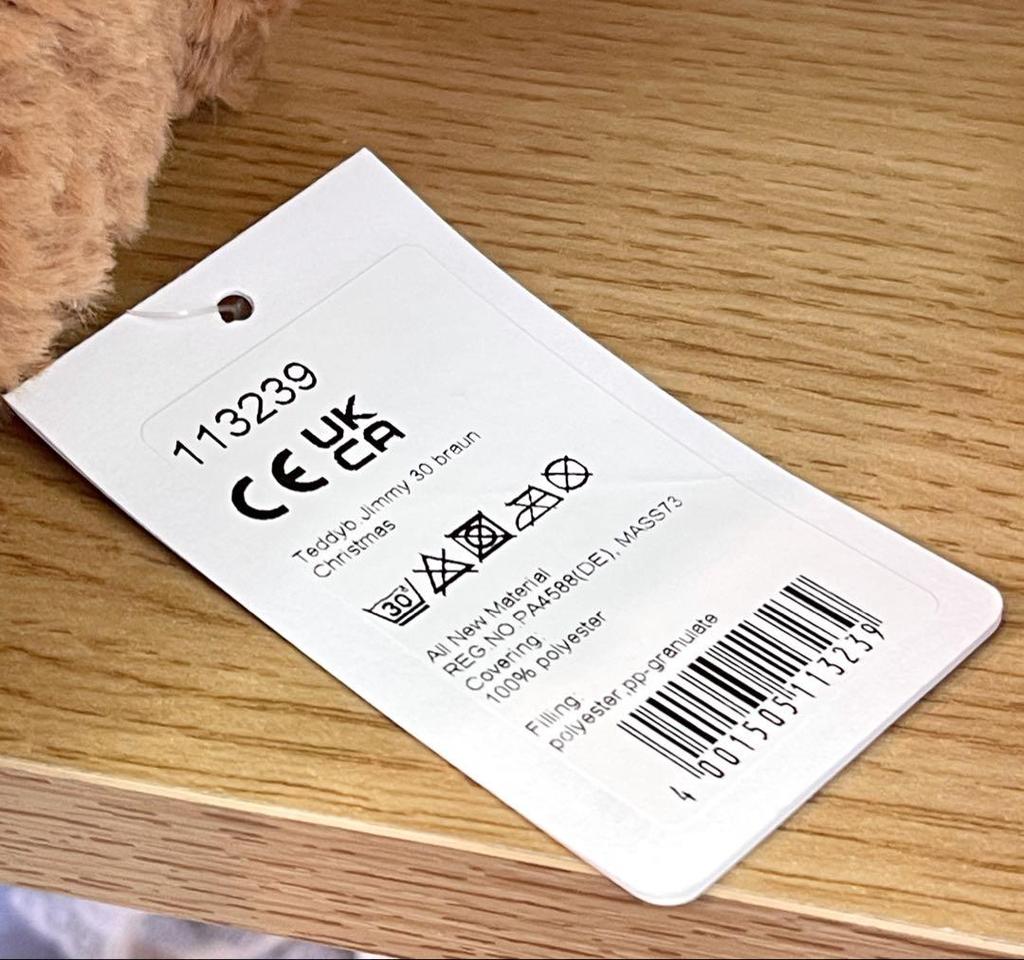 [USED] Steiff Jimmy the Teddy Bear (Christmas)