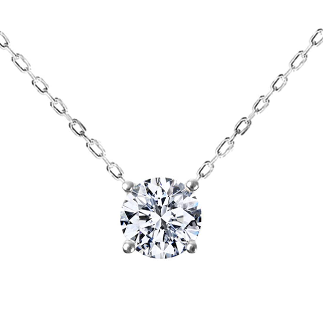 

Moissanite Necklace for Single Azuki Chain Box [Diamond Lab] Women, Stone, SV925, Popular, Platinum, 0.3ct, [Gift Set] платиновый