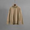 Dame Casual Løs Og Allsidig Høst Og Vinter Pullover Høy hals Ensfarget Genser Topp For Damer