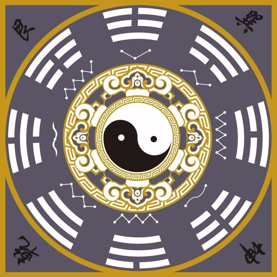 Taoistisches Tai Chi Bagua Teppich Meditationskissen Zen Matte Gang Decke Anti-Rutsch Chinesisches Wohnzimmer Übung 60X60cm