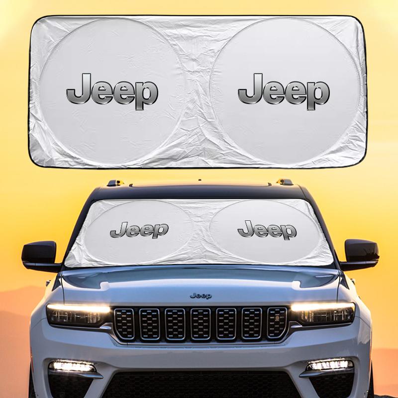 Car Windshield Sun Shade Visor UV Protection Shield For Jeep Grand Cherokee Wrangler JK Gladiator Compass Renegade Patriot Liber