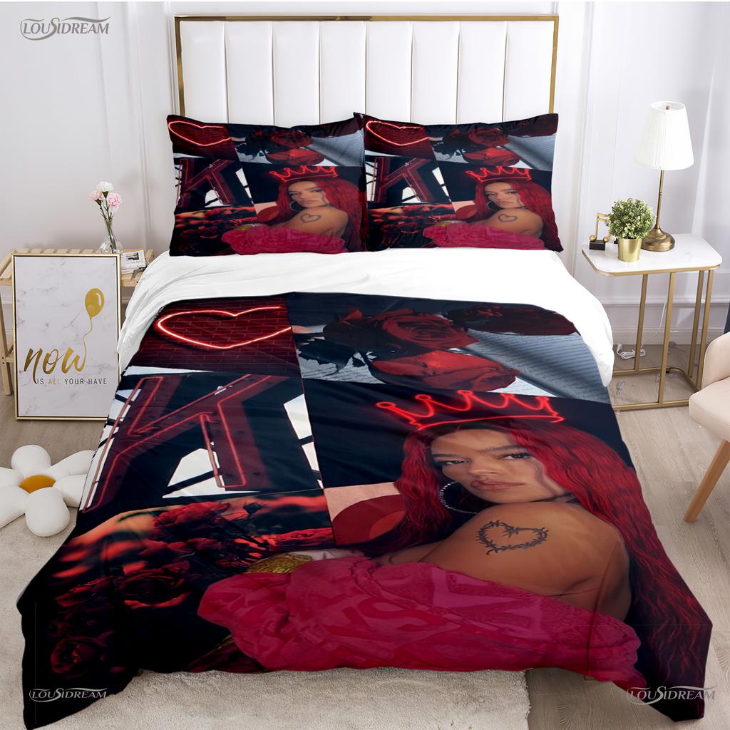Sexy Karol G Singer Al Season Soft Duvet Cover Warm Comforter Beding set Soft Comfortable Quilt Cover plus Pilowcases Tens Single/Double/Quen/King