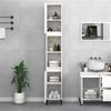 Bathroom Cabinet White 30 X 30 X 190 Cm Particleboard
