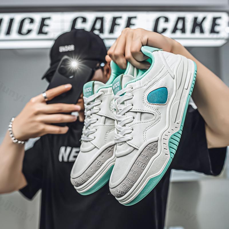 

Мода Модный тренд Повседневная спортивная обувь для мужской 2025 Лето Новинка Сетка Универсальная Обувь на толстой подошве Удобные Низкие массивные кроссовки 39 синий