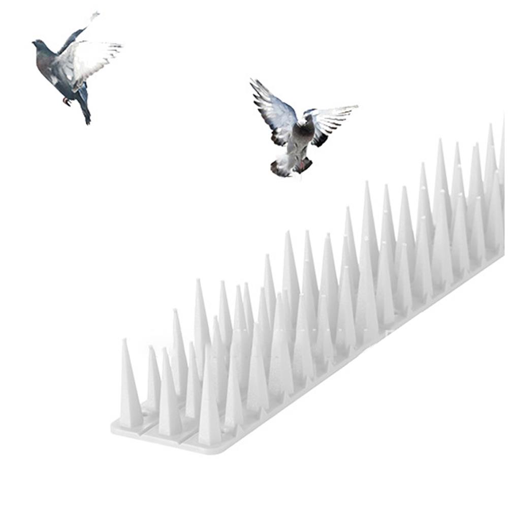 10Pcs White Spikes Repeller Cat Plastic Bird Repellent Anti Pigeon Anti-bird Squirrel Garden Fences Control Transparent Spikes