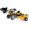 SuperBuilder Pedal Tractor Loader - - Steering Wheel, Trailer - Made In France, 40% Recycled Plastic - From 2 Years