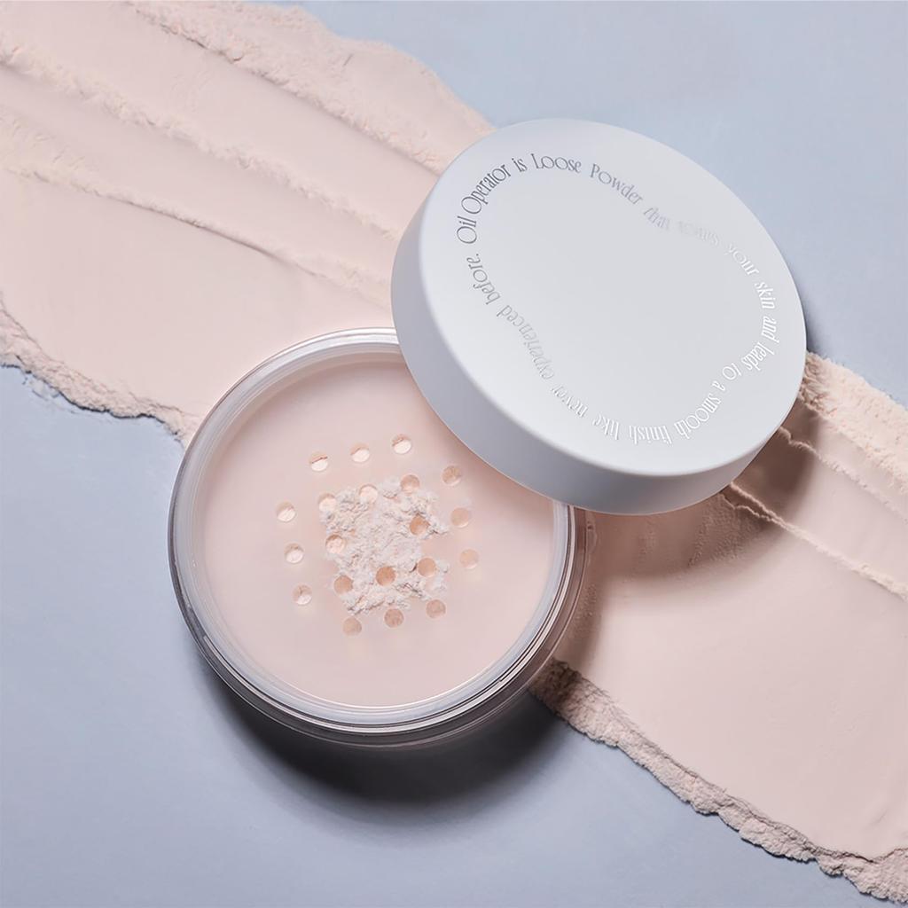 Isehan Lab Oil Operator Face Powder, Loose Powder, Anti-Shine, 17g, Oil Control, Smooth, Poreless, Sebum Control, Moisturizing, Pore Coverage, Base Ma