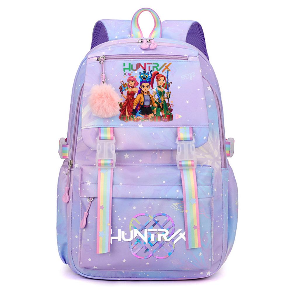 Anime Christmas K-Pop Demon Hunters Printed Large Capacity Waterproof Backpack Teenger Student Girl Boy Schoolbag Bookbag Women Waterproof Travel Bag