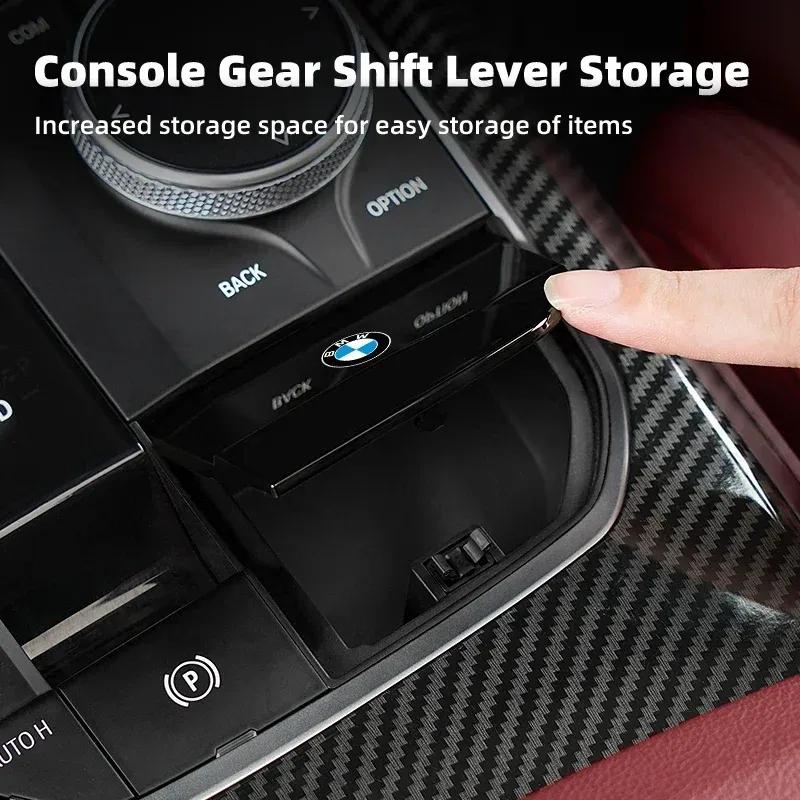 -Center Console Gear Shift Lever Storage Box Car Central Modification Organizer For BMW LHD 3 4 Series X3 X4 G22 G26 G01 G02 G20