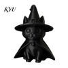 Collectible Cat Figure for Shelves Gothic Witch Hat Black Figurine, 3D Printed Wizard Cloak Kitten Spooky Style Interior Decor Statue, Cute Halloween