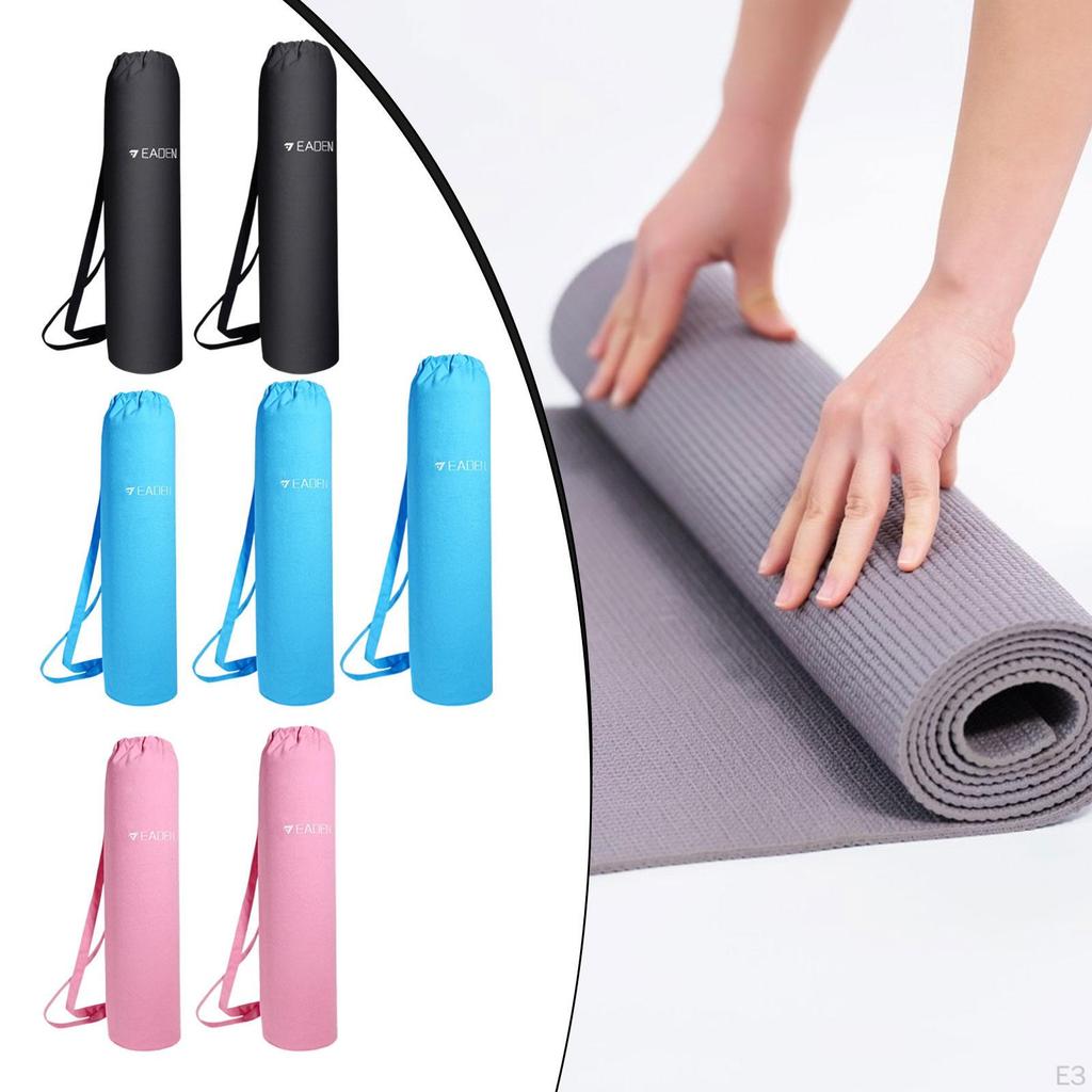 Mat Bag Carrier Multifunctional Gym Pouch Canvas Shoulder Storage Tote for Travel Office