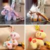 Flauschiges Pony Schlüsselanhänger Spielzeug Glücksgeld Pferd Plüsch Anhänger für Rucksack Jahr des Pferdes Maskottchen Puppe Kindergeschenk
