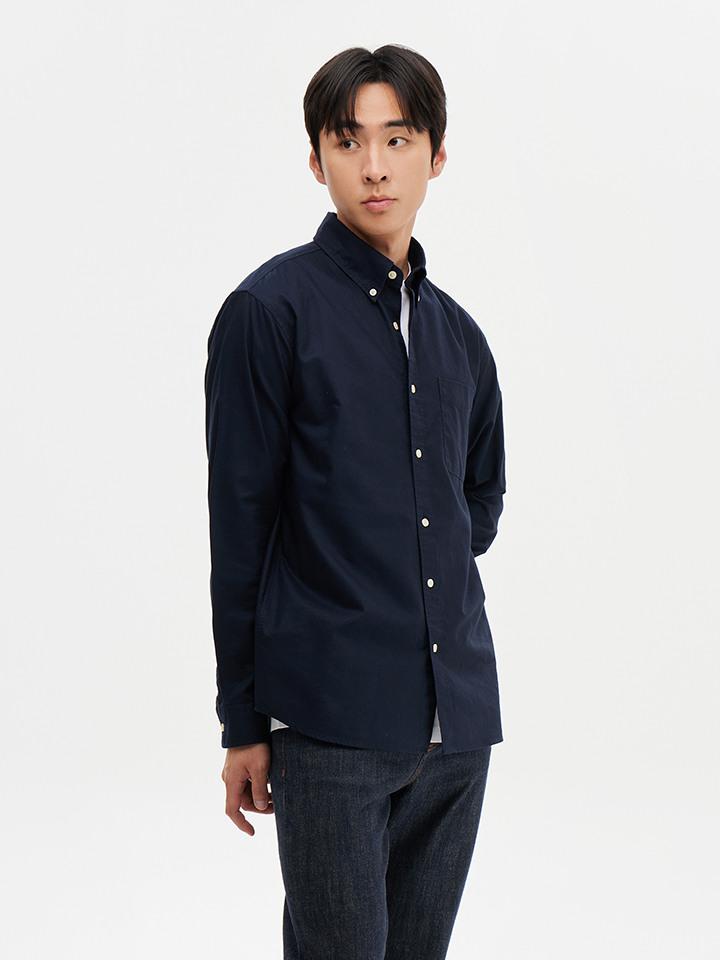 TOPTEN Men'S) Oxford Button-Down Shirt_Msf5Wc1901