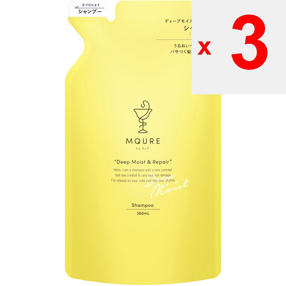 MQURE  M-Cure Deep Moist & Repair Shampoo Refill 360ml Shampoo/conditioner (premium) After Wetting Hair, Take an Appropriate Amount and Care