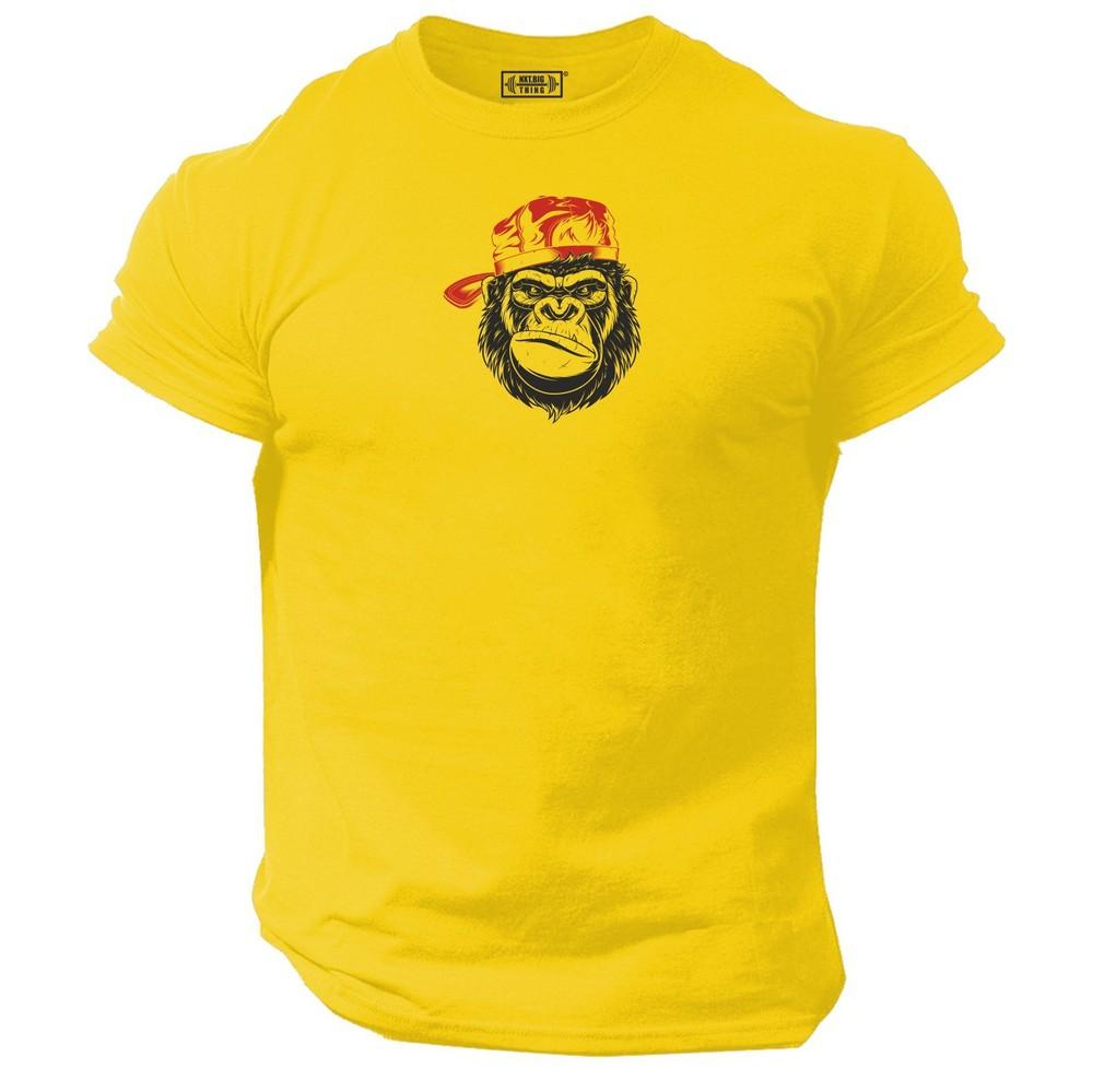 Cool Gorilla T Shirt Gym Clothing Bodybuilding Training Workout Exercise Mma Top