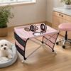 Small Dog Grooming with Detachable Stainless, Scratch and Pet Bed