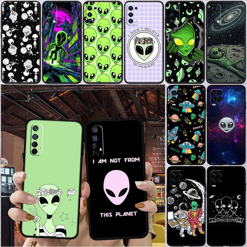 BH46 Trippy Tie Dye Peace Alien New High-End Shell Phone Case for Redmi Note 8 9 Pro Max 9S 9T 9C NFC 8T 8A 10A A4