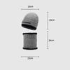 Winter Warm Wool Hat Neck Protection Two-Piece Set Men's Outdoor Sports Windproof Plush Hat Thick Woven Hat