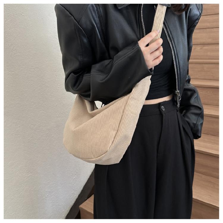 Modern Small Corduroy Crossbody Bag for Women Messenger Bag for Work Travel
