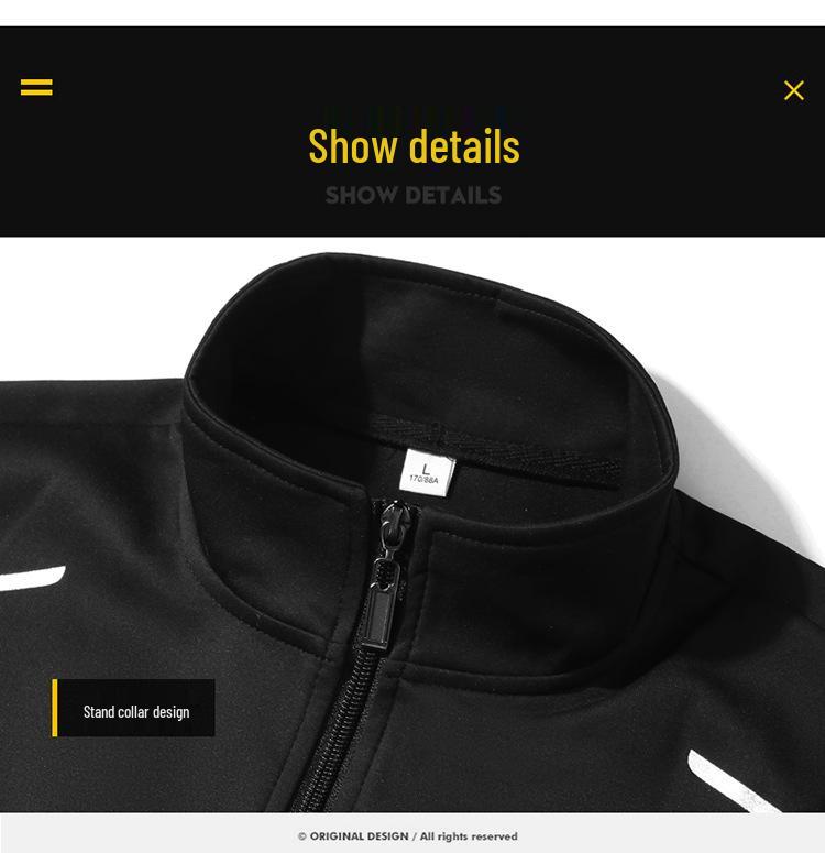 Men's Autumn-Winter Three-Piece Set: Cardigan Hoodie, Loose Sweatpants, Trendy Long-Sleeve Round Neck Top