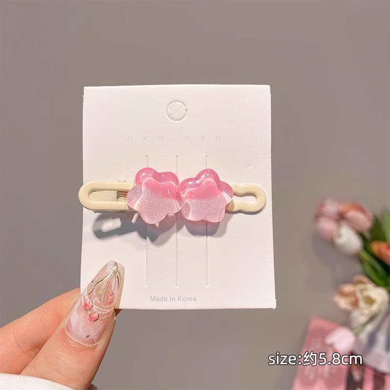 

Y2k Sweet Pink Star Hair Clip for Women s Fashion Gradient Jelly Love Heart Hairpin Barrettes Girl Hair Accessories