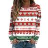 Women's Fashion Casual Long Sleeve Christmas Printed Neck Sweatshirt Top