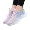 Sports and leisure shoes running fitness light and soft dancing shoes flat mesh breathable flying woven tide shoes