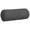 Bolster Cushions 2 pcs Dark Grey Ø 15 x 40 cm Cord Fabric
