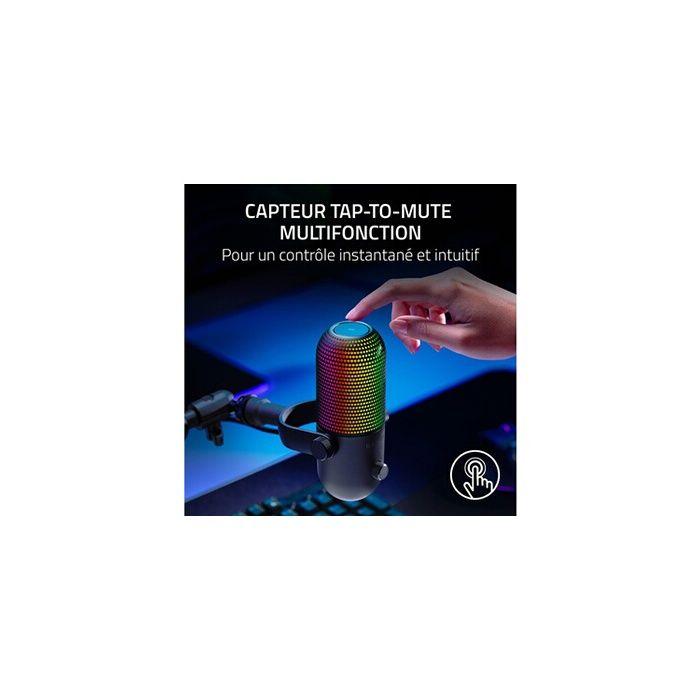 Microphone USB - Razer - Seiren V3 Chroma - Supercardioïde - Éclairage RVB - Plug-and-Play