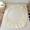 Seersucker Solid Color Mattress Protector Anti-slip Breathable Elastic Band Fitted Sheet Mattress Cover Topper No Pillowcase