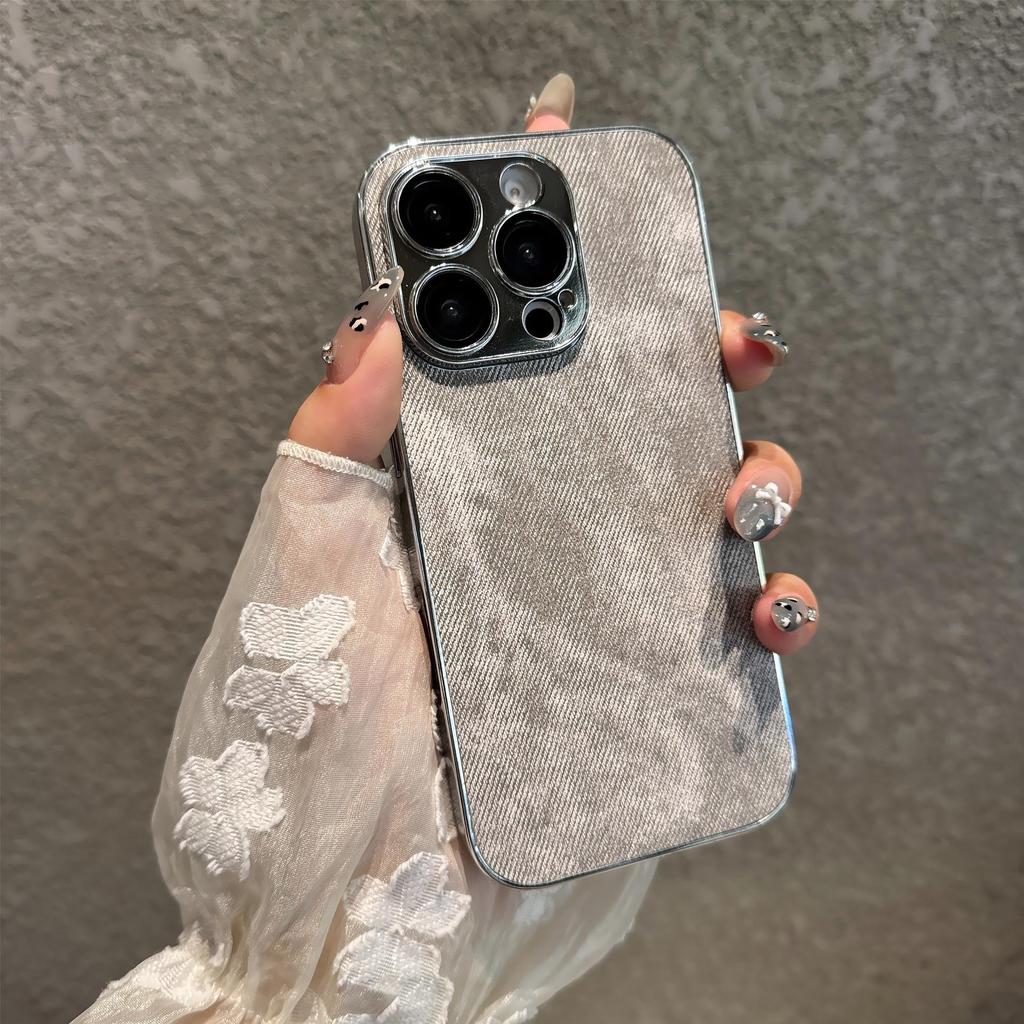 Denim iPhone 16 Pro Hülle: Vollständige Abdeckung, Sturzschutz, Premium-Gefühl für Apple 15/14 Modelle
