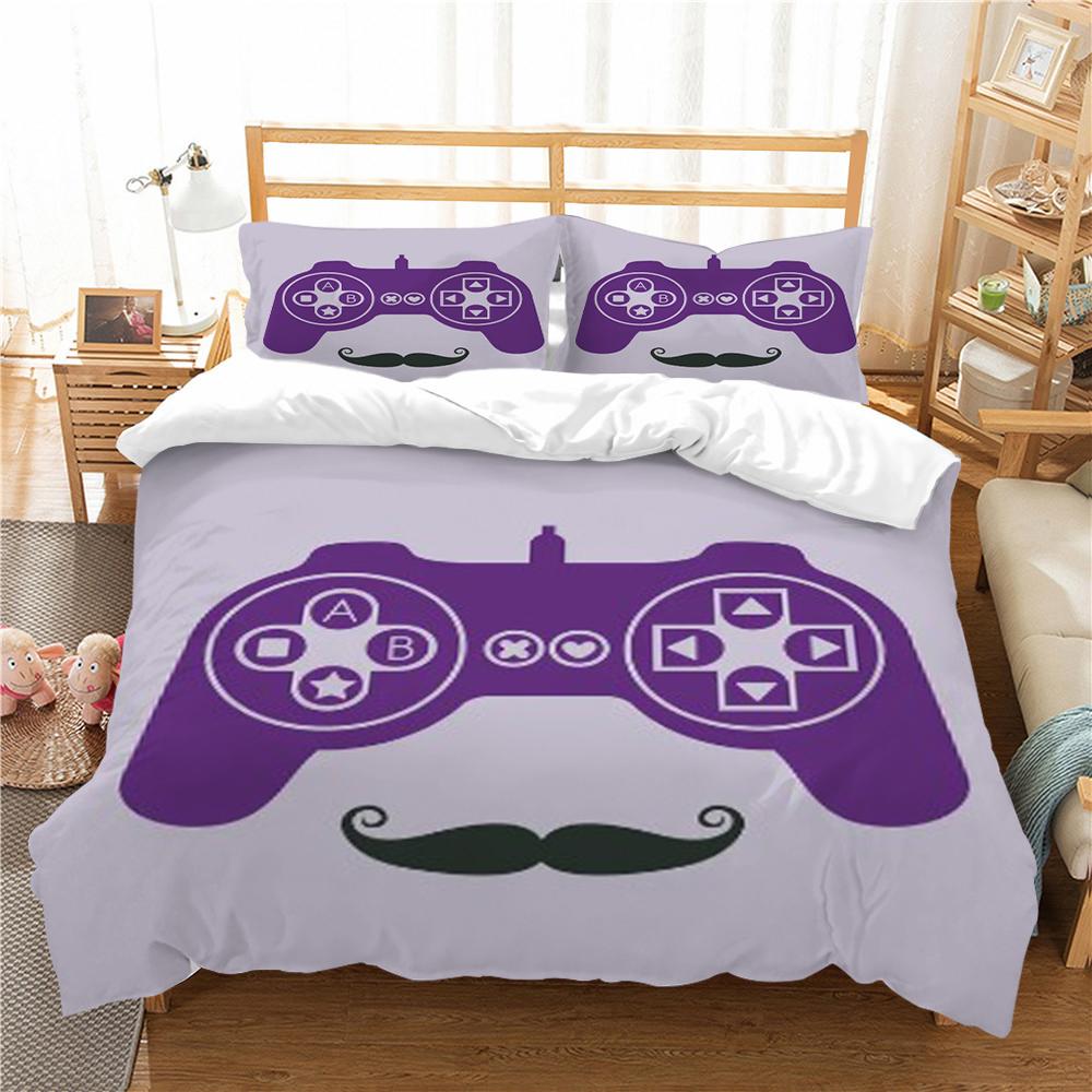 

Одеяло, мягкая дышащая кровать, очаровательный игровой принт, удобный комплект пододеяльников из полиэстера, домашнее постельное белье, покрывала Single 135x200cm