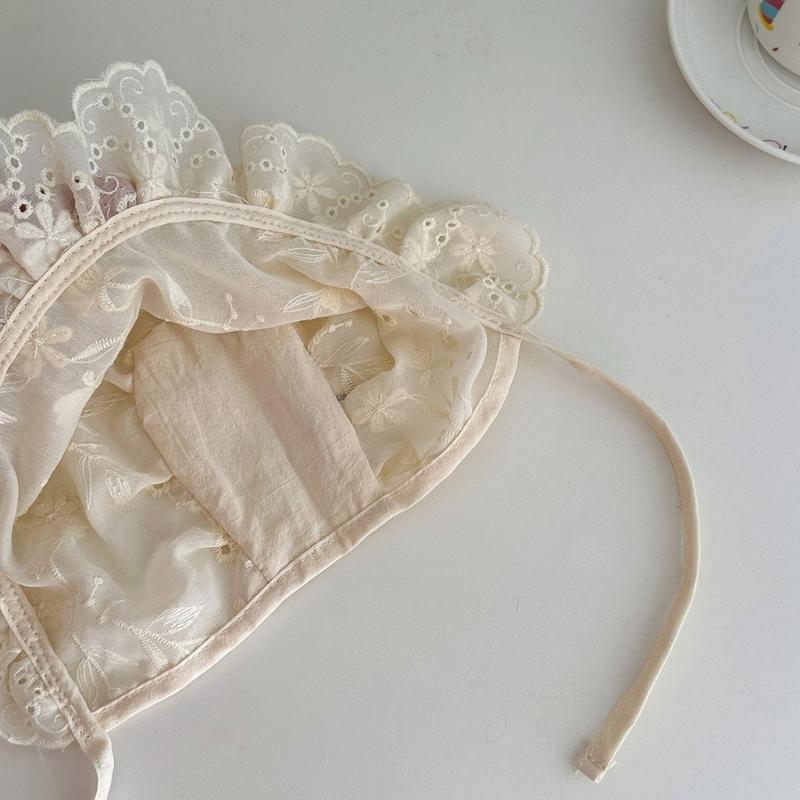 Bequeme Babymütze Sommerhaube Stickerei-Design Fötale Mützen mit Kinnband für Säuglingsmädchen 2-18 Monate