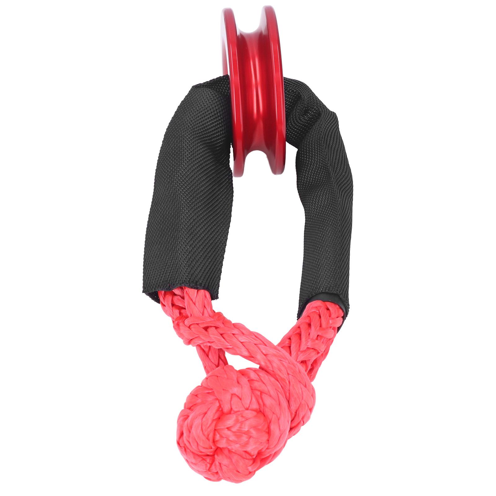 

Recovery Ring Kit Synthetic Soft Shackle Rope Aluminium Alloy Snatch Ring for ATV UTV SUV TruckRed красный