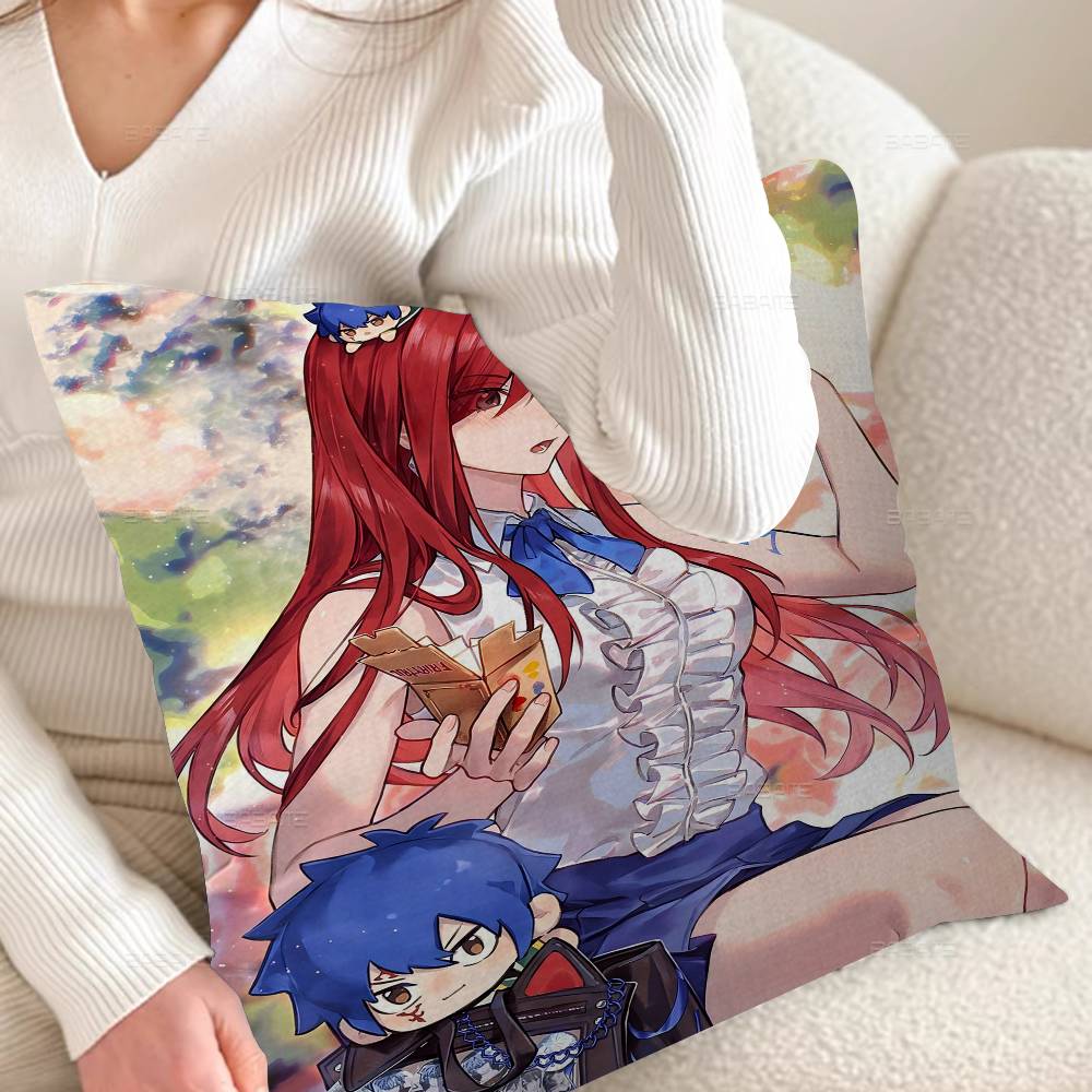 Fairy Tail Whitepaper Cushion Cover Decorative Pillow Sofa Home Decor Case Pillow Cases