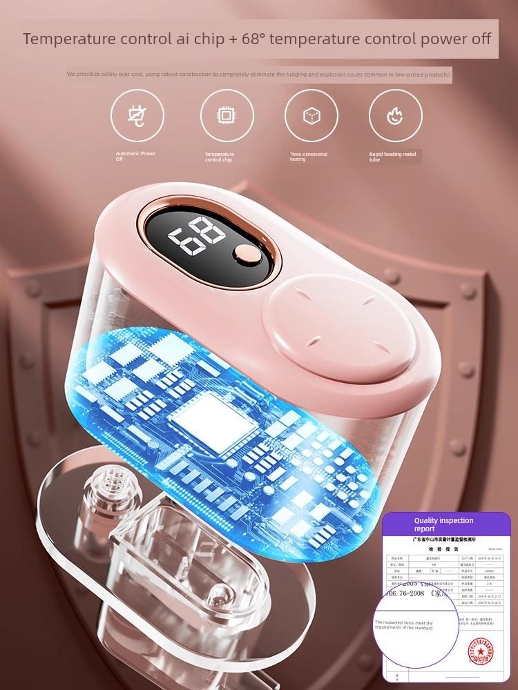 Electric Hot Water Bottle, Warm Water Bag, Hand Warmer, Rechargeable Water-Filled Heating Pad, Explosion-Proof, for Applying On the Stomach, Genuine