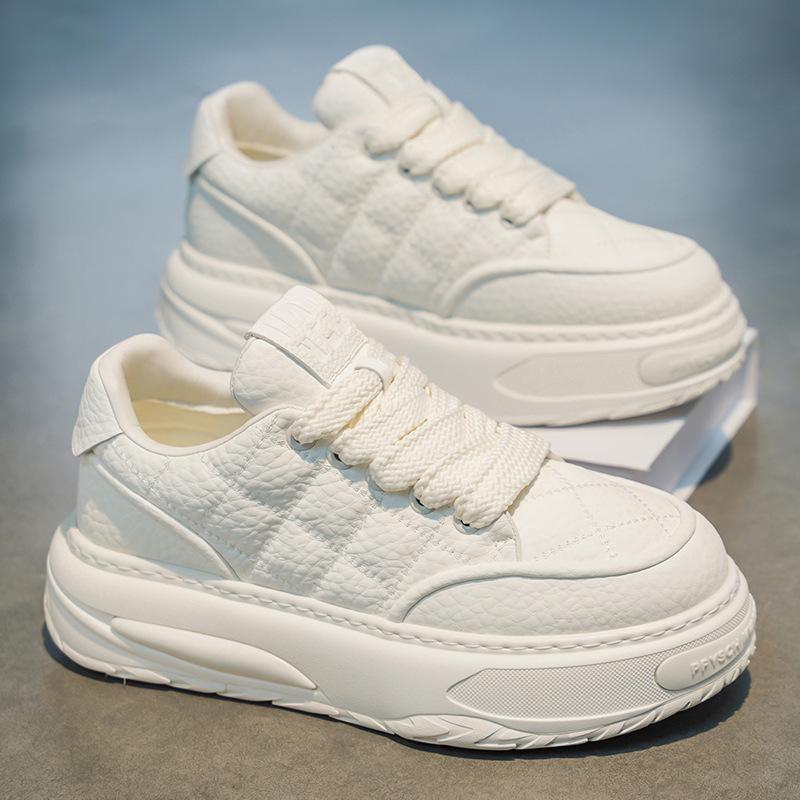 Shoes Winter Casual Board Shoes Youth Thick Sole Heightening Leather Surface Waterproof and Non-slip Sports