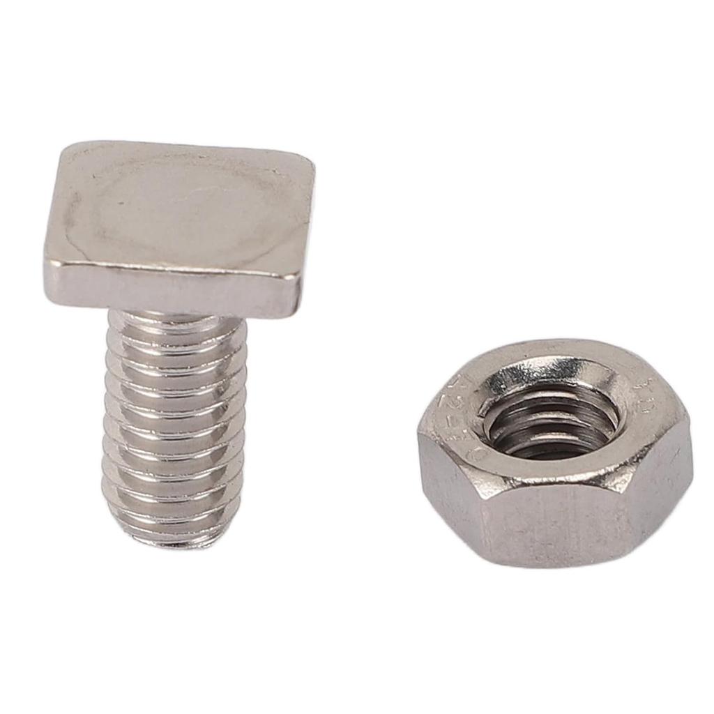 50 Sets Greenhouse Nuts and Bolts, Stainless Steel Ex Nuts and T Bolts Greenhouse Screws M6 X 13 Screws M6 Nuts Tool Assortment Set for Installing