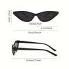 2/5pcs Small Cat Eye Sunglasses Women Cute Skinny Cat Eye Eyewear Retro Vintage Narrow Cateye Sunglasses Set
